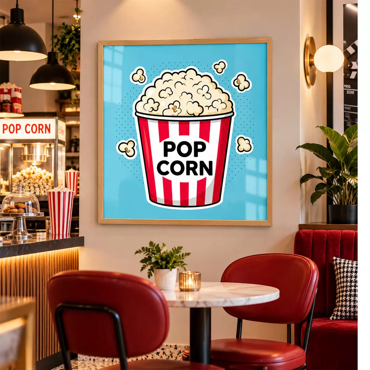 Poster Ora gustării cu popcorn delicios f50791