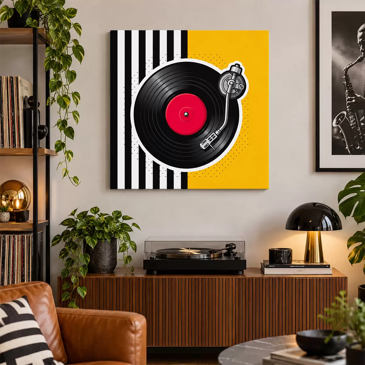 Tablouri Atmosferă de vinil pentru melodii nostalgice s50789