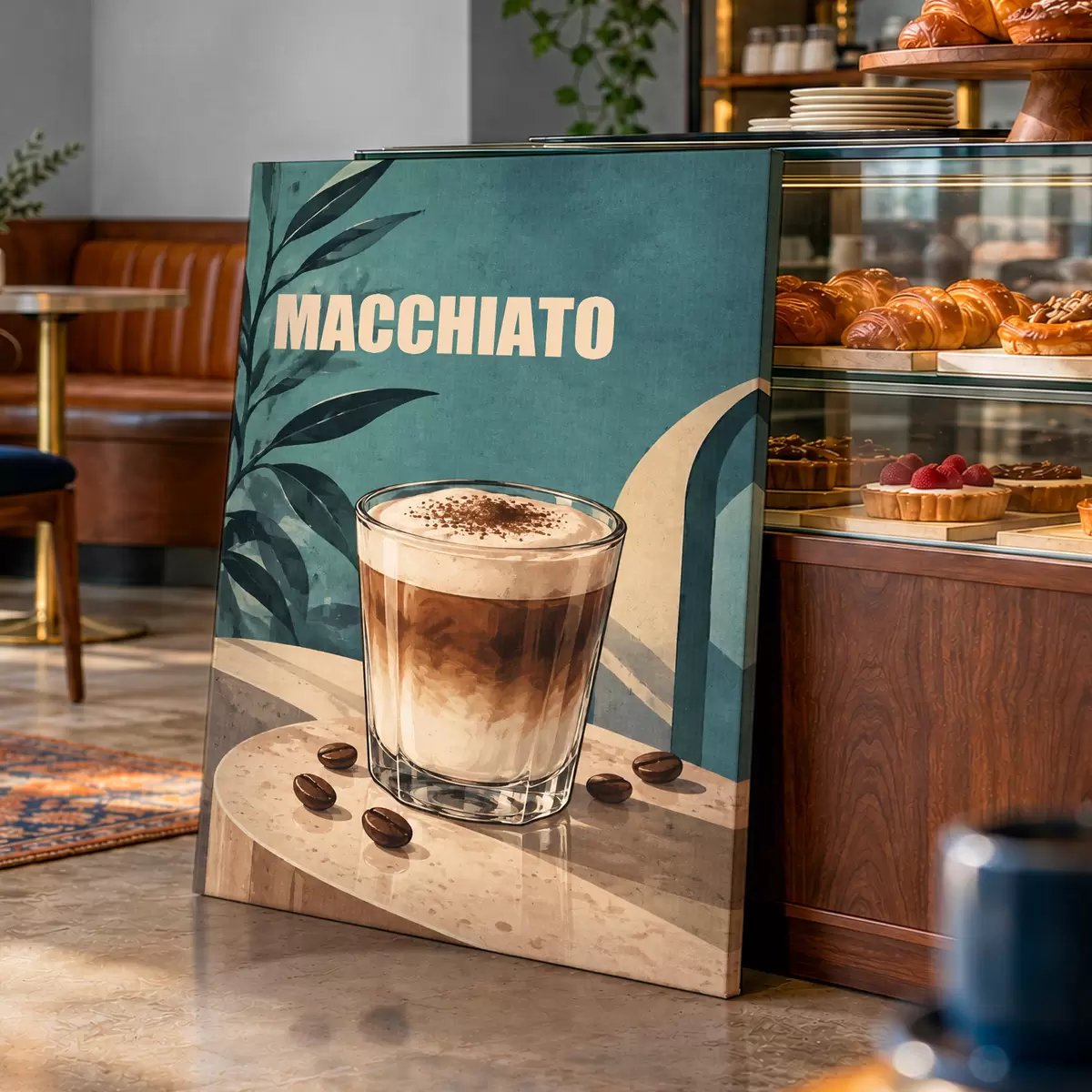 Tablouri Un macchiato delicios într-o zi însorită s50875