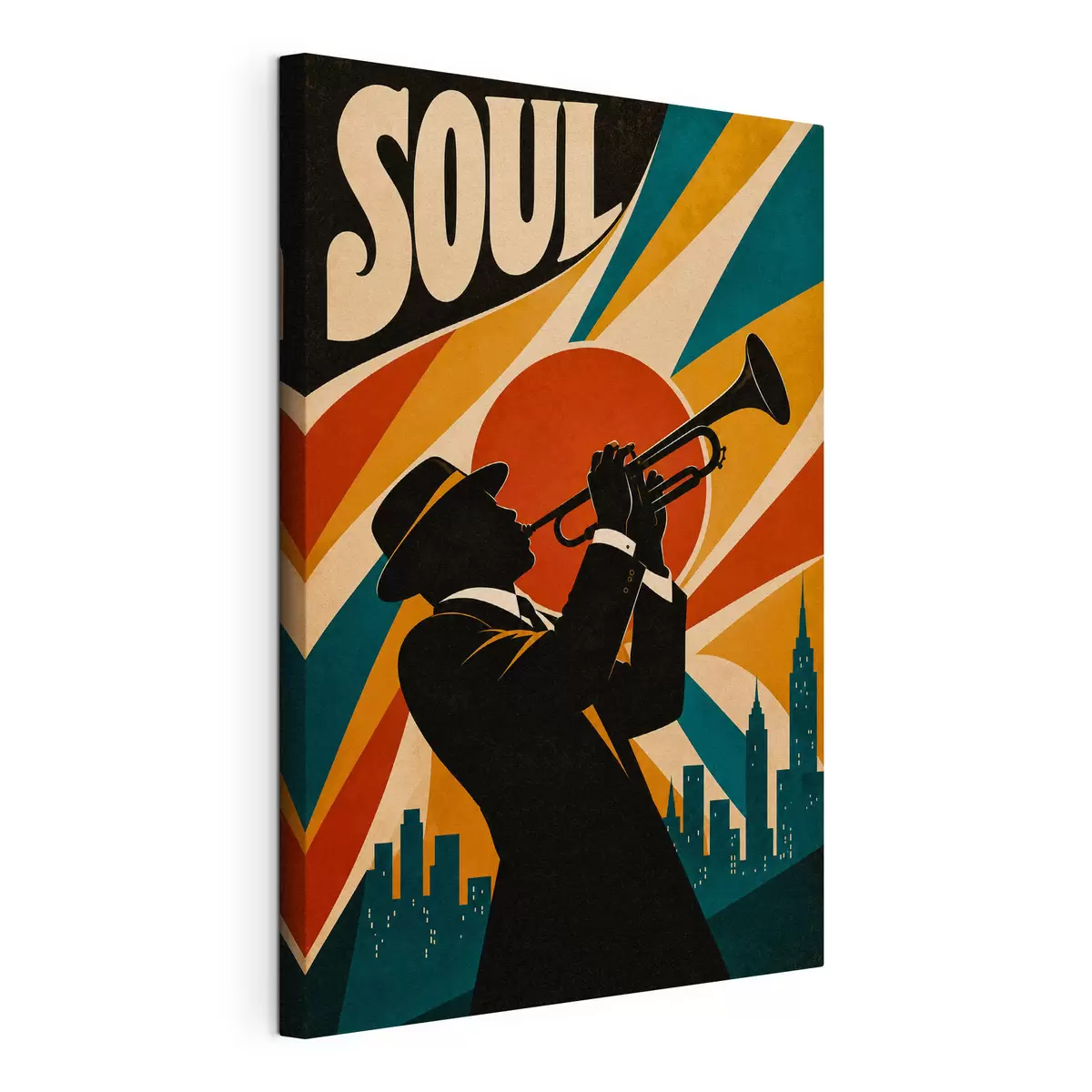Tablouri Notele de jazz răsună prin oraș s50925