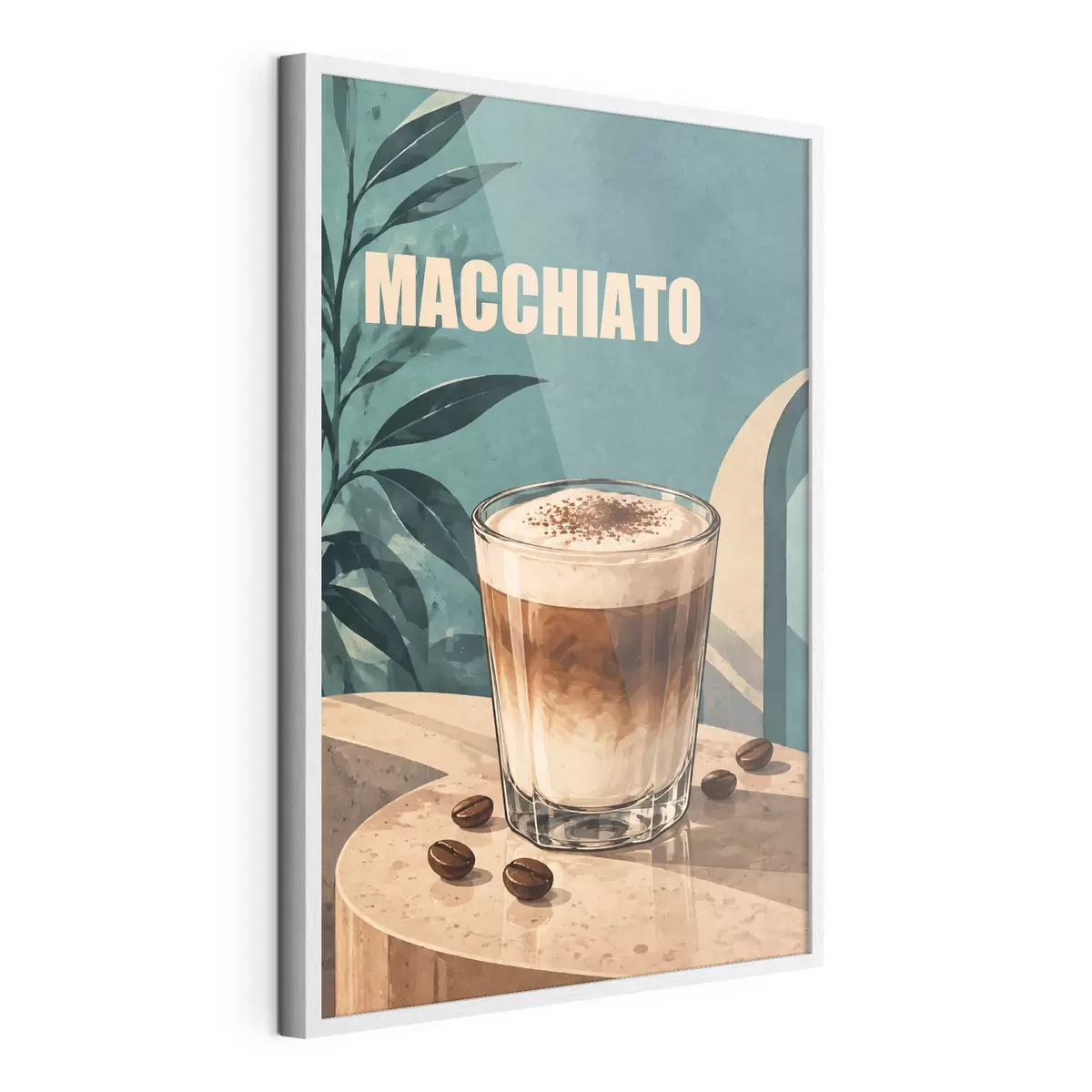 Poster Un macchiato delicios servit într-un pahar f50875
