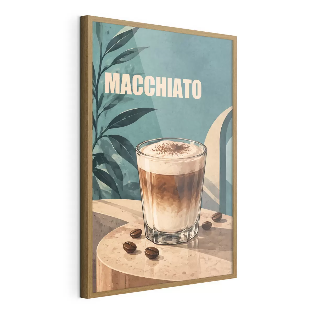 Poster Un macchiato delicios servit într-un pahar f50875