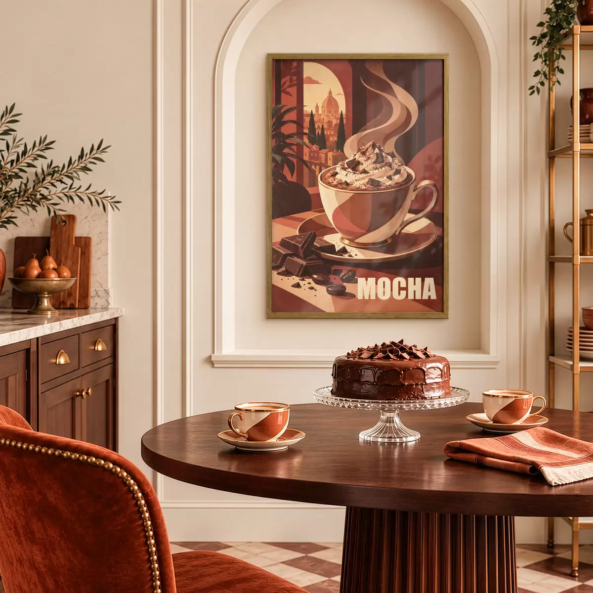 Poster Mocha caldă cu glazură cremoasă f50876