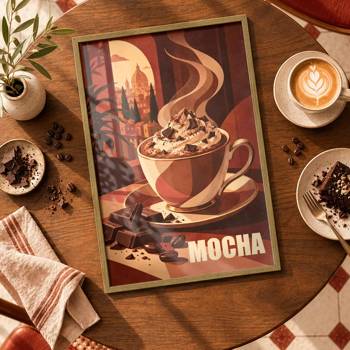 Poster Mocha caldă cu glazură cremoasă f50876