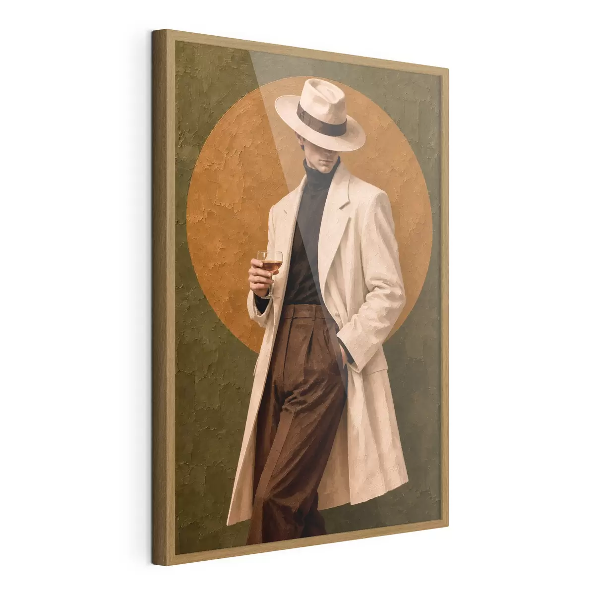 Poster Eleganță rafinată, cu un pahar în mână f50885