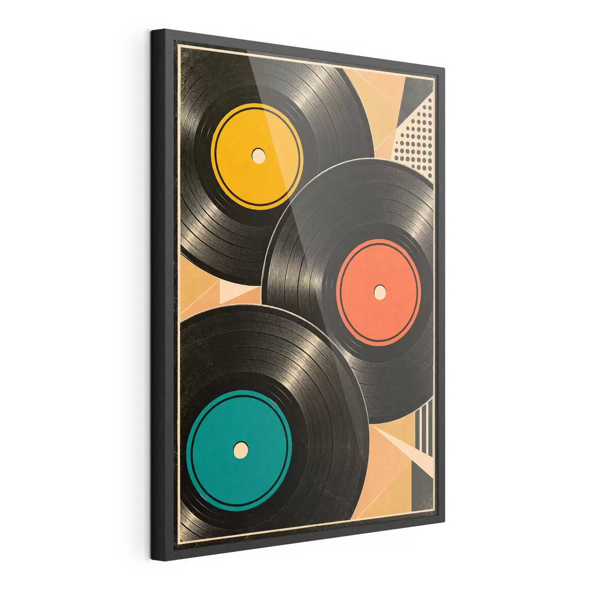 Poster Discuri de vinil colorate, în armonie f50923