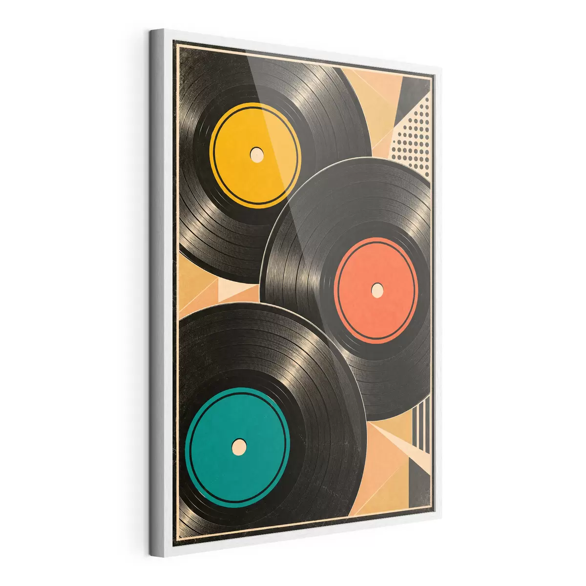 Poster Discuri de vinil colorate, în armonie f50923