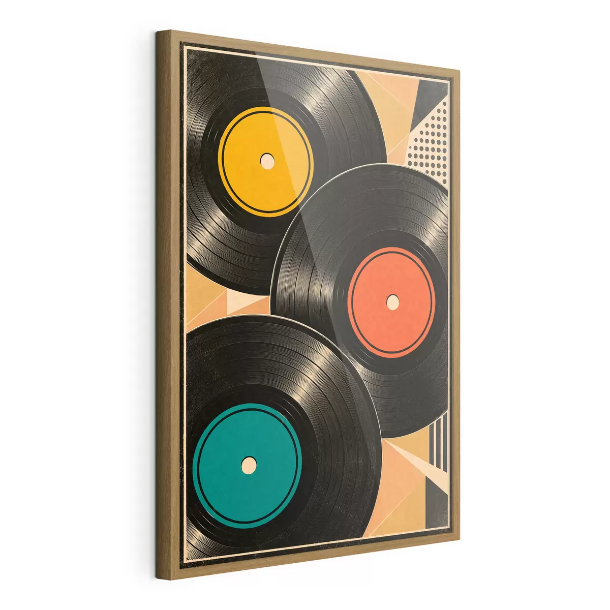Poster Discuri de vinil colorate, în armonie f50923