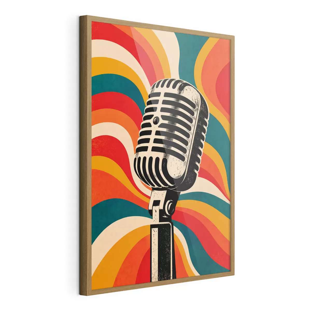 Poster Microfon vintage pe un fundal plin de viață f50924