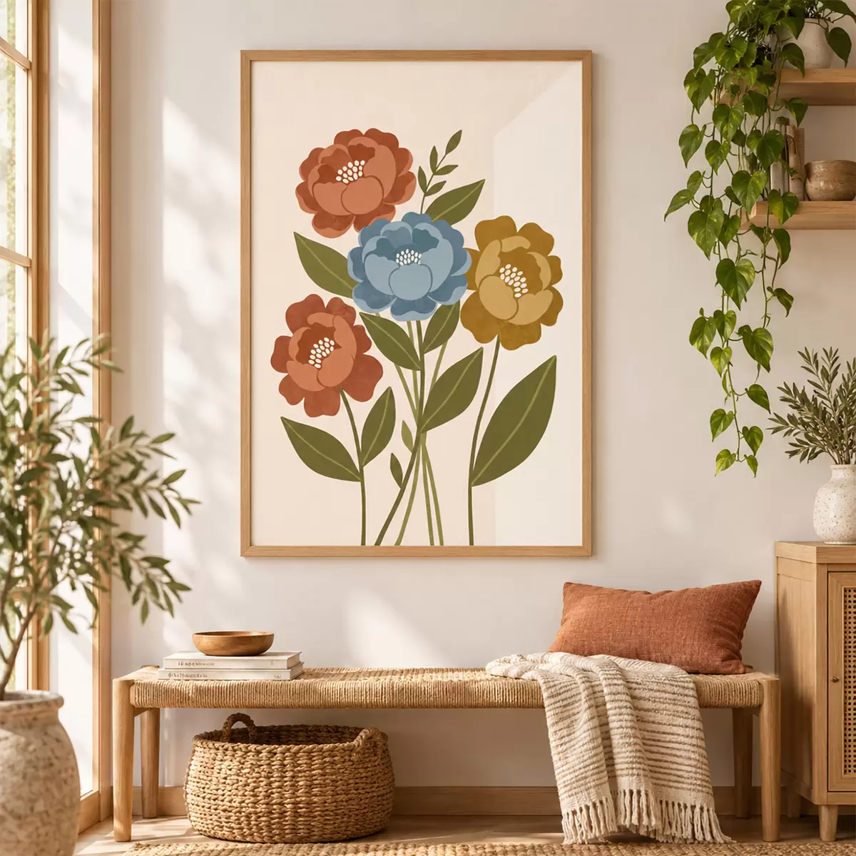 Poster Un buchet încântător de flori ilustrate f50730