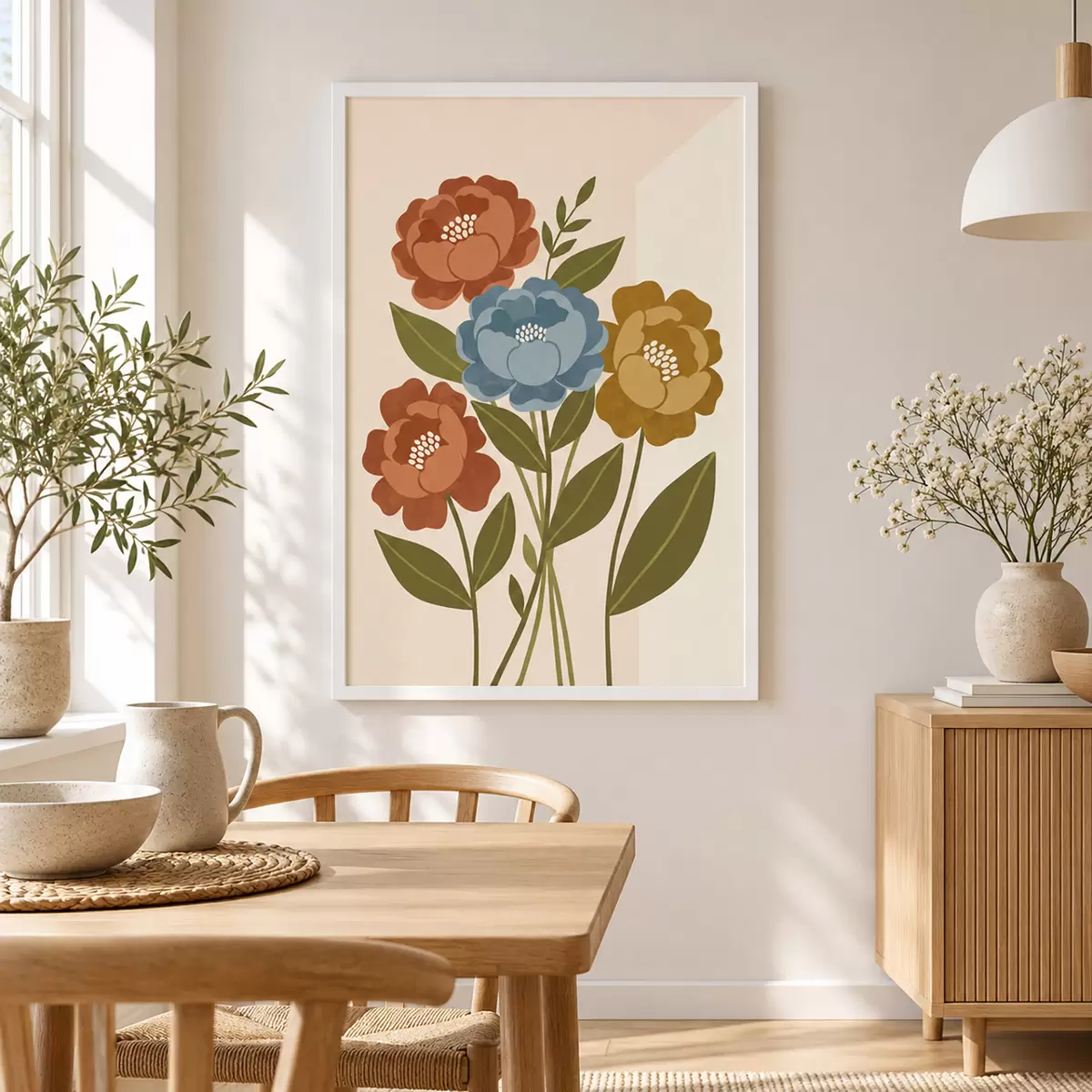 Poster Un buchet încântător de flori ilustrate f50730