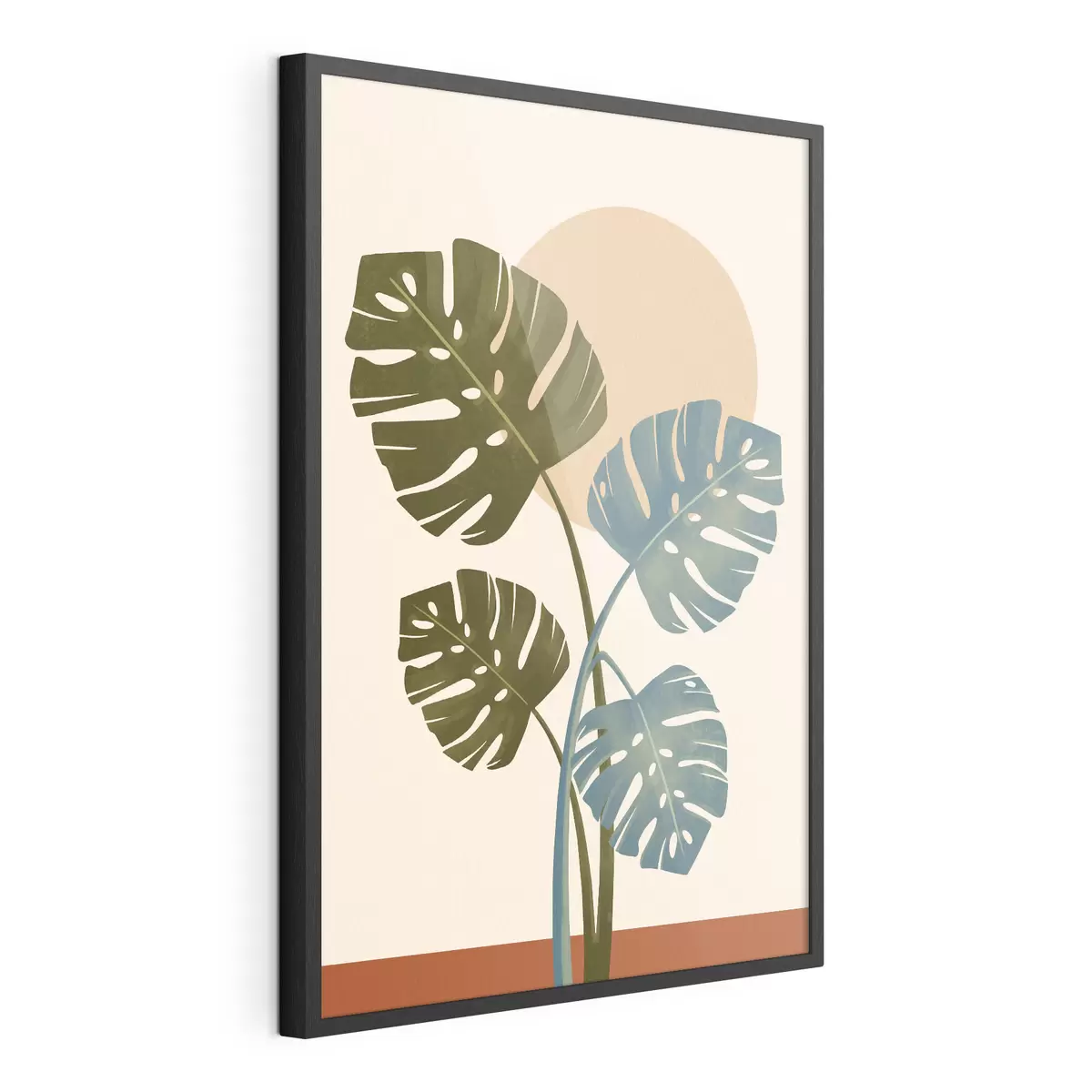 Poster Frunze tropicale sub razele blânde ale soarelui f50733