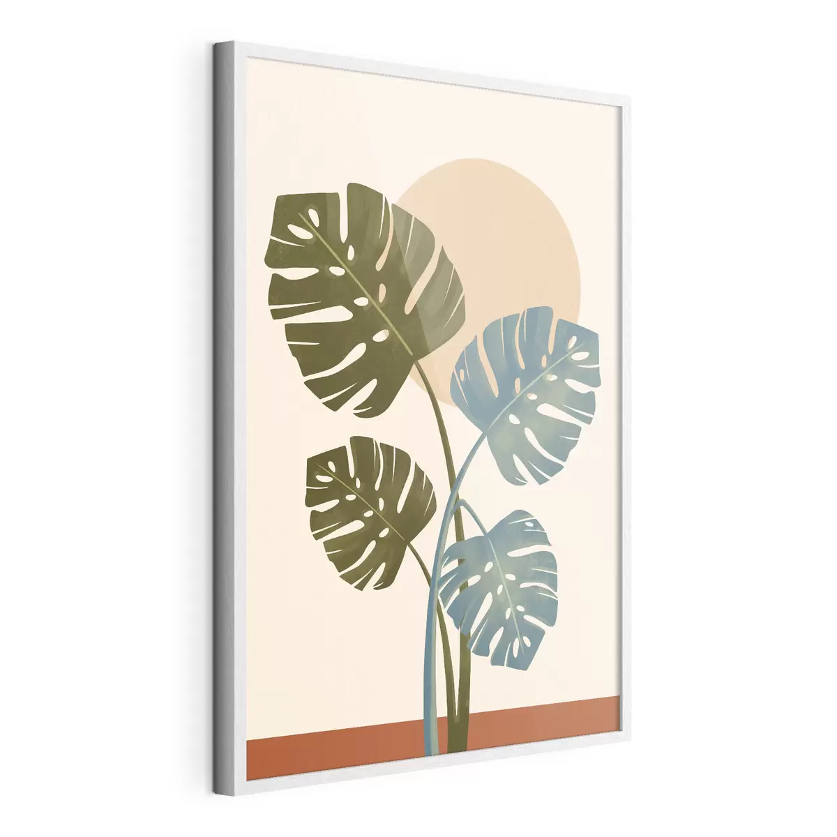 Poster Frunze tropicale sub razele blânde ale soarelui f50733