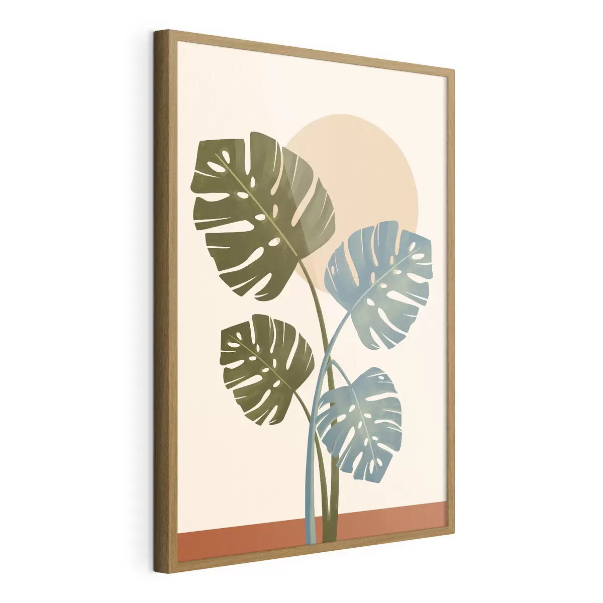 Poster Frunze tropicale sub razele blânde ale soarelui f50733