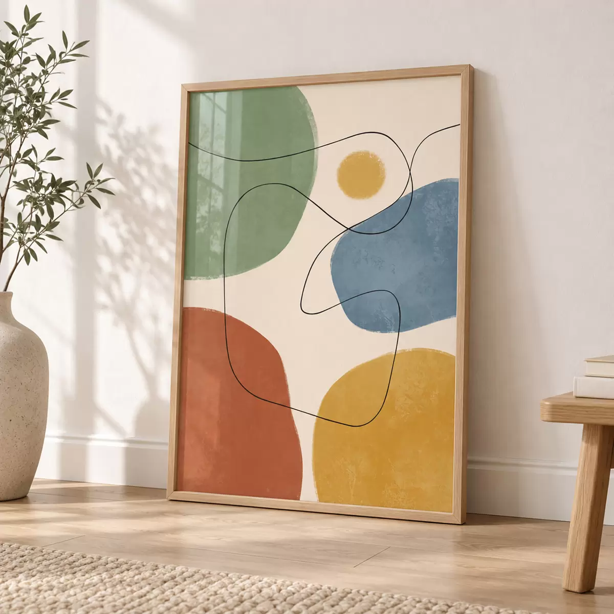 Poster Culori abstracte cu linii fluide f50736