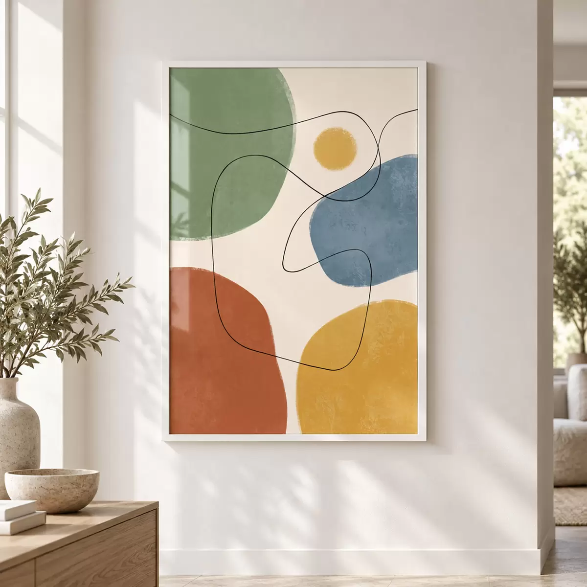 Poster Culori abstracte cu linii fluide f50736