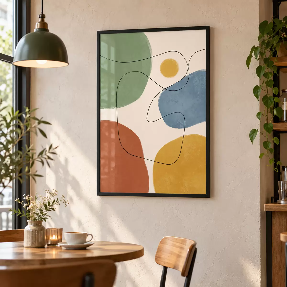 Poster Culori abstracte cu linii fluide f50736