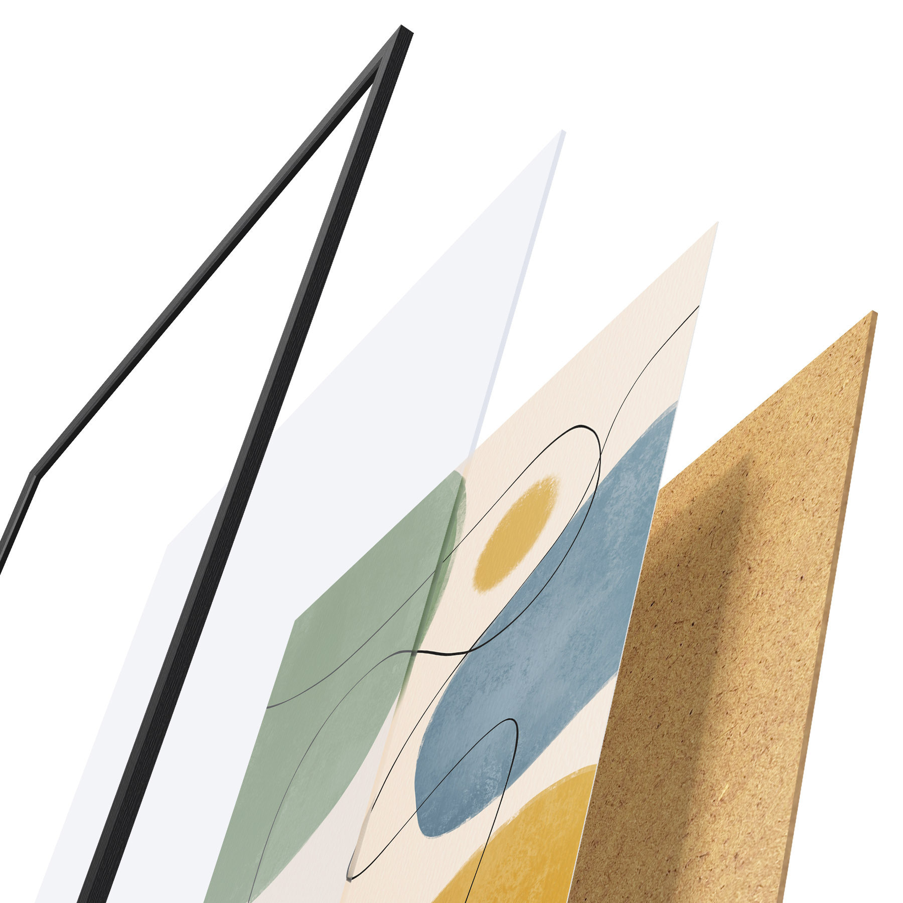 Poster Culori abstracte cu linii fluide f50736