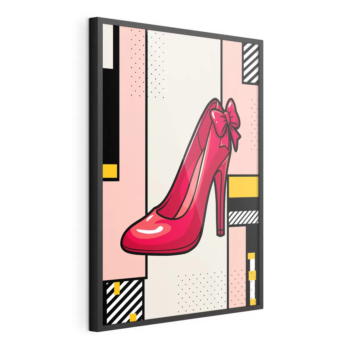 Poster Un toc roșu elegant pe un fundal jucăuș f50785