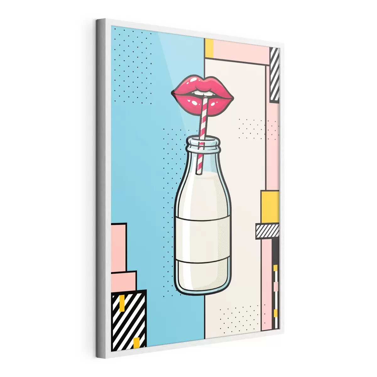 Poster Savurând dintr-o sticlă cu un design elegant f50786