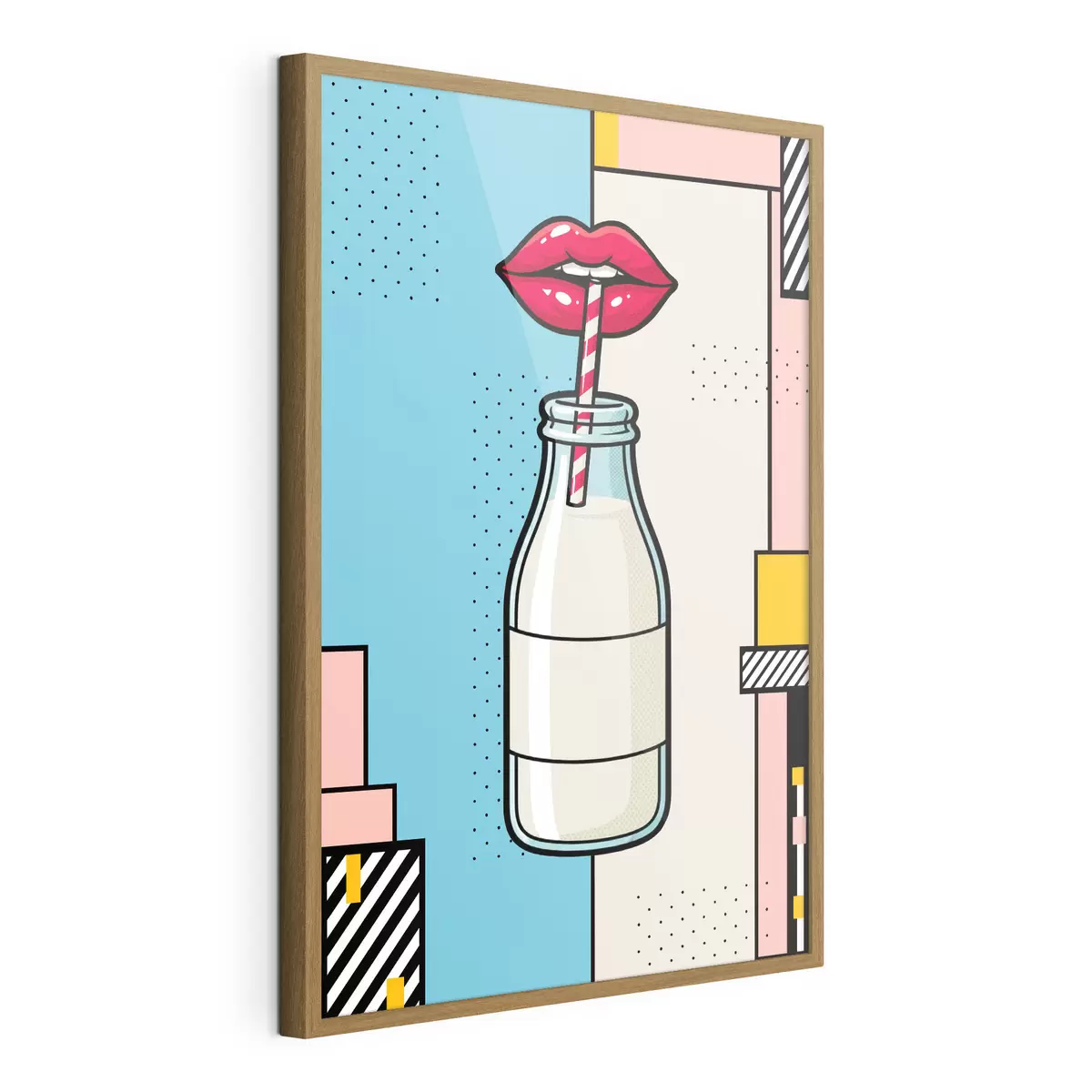 Poster Savurând dintr-o sticlă cu un design elegant f50786