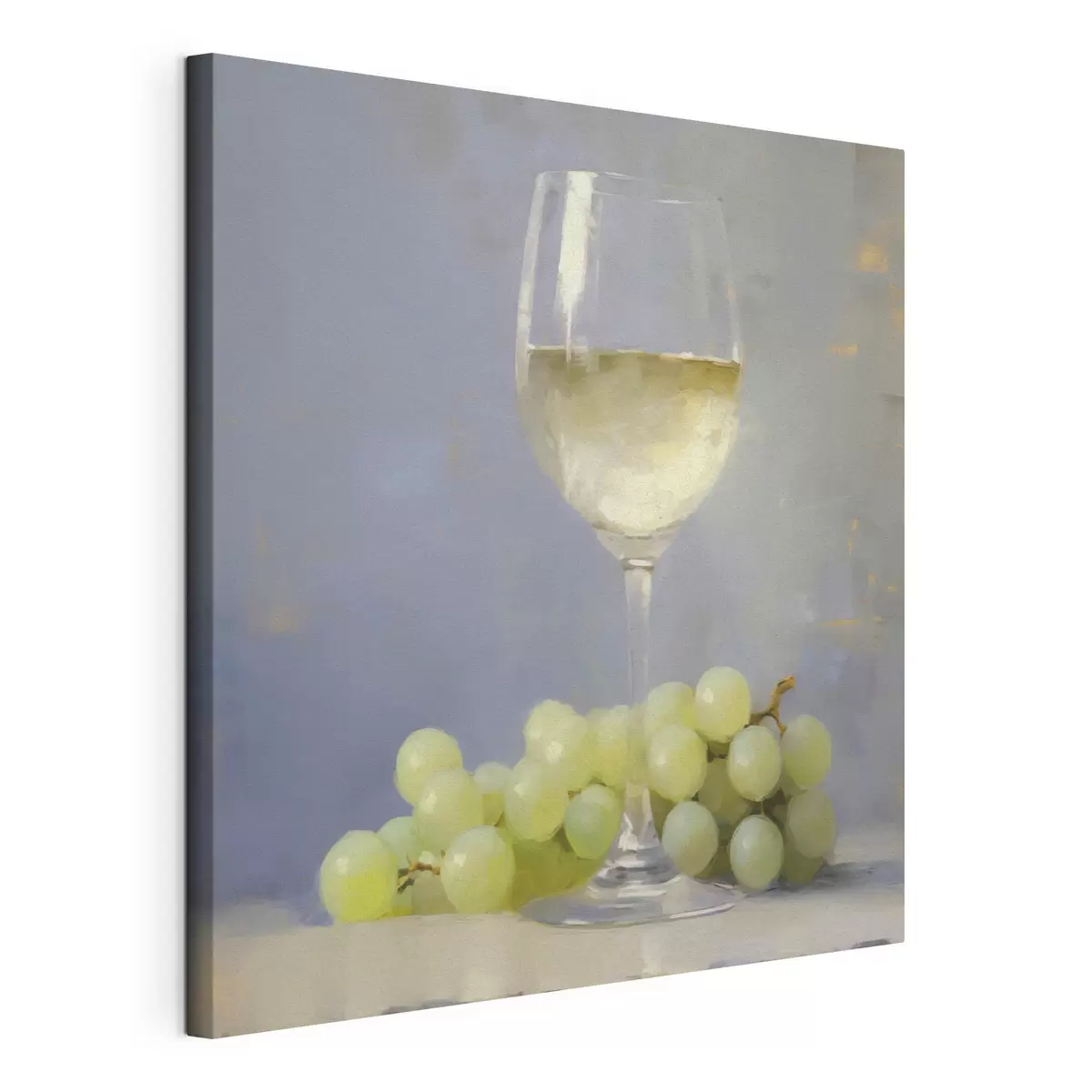 Tablouri Un pahar de vin și struguri, o imitație a unui tablou s51136