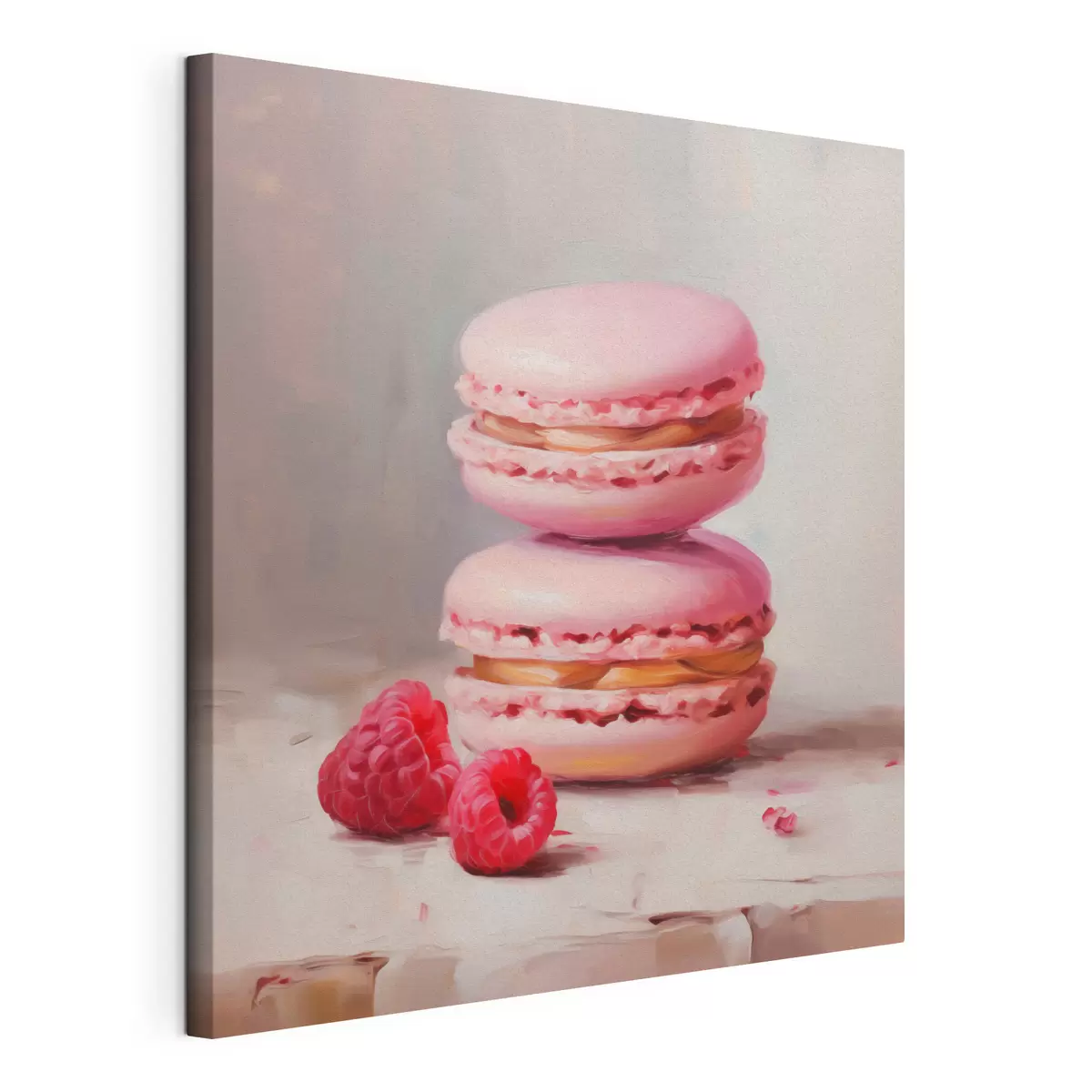 Tablouri Macarons și zmeură, imitație după un tablou s51144
