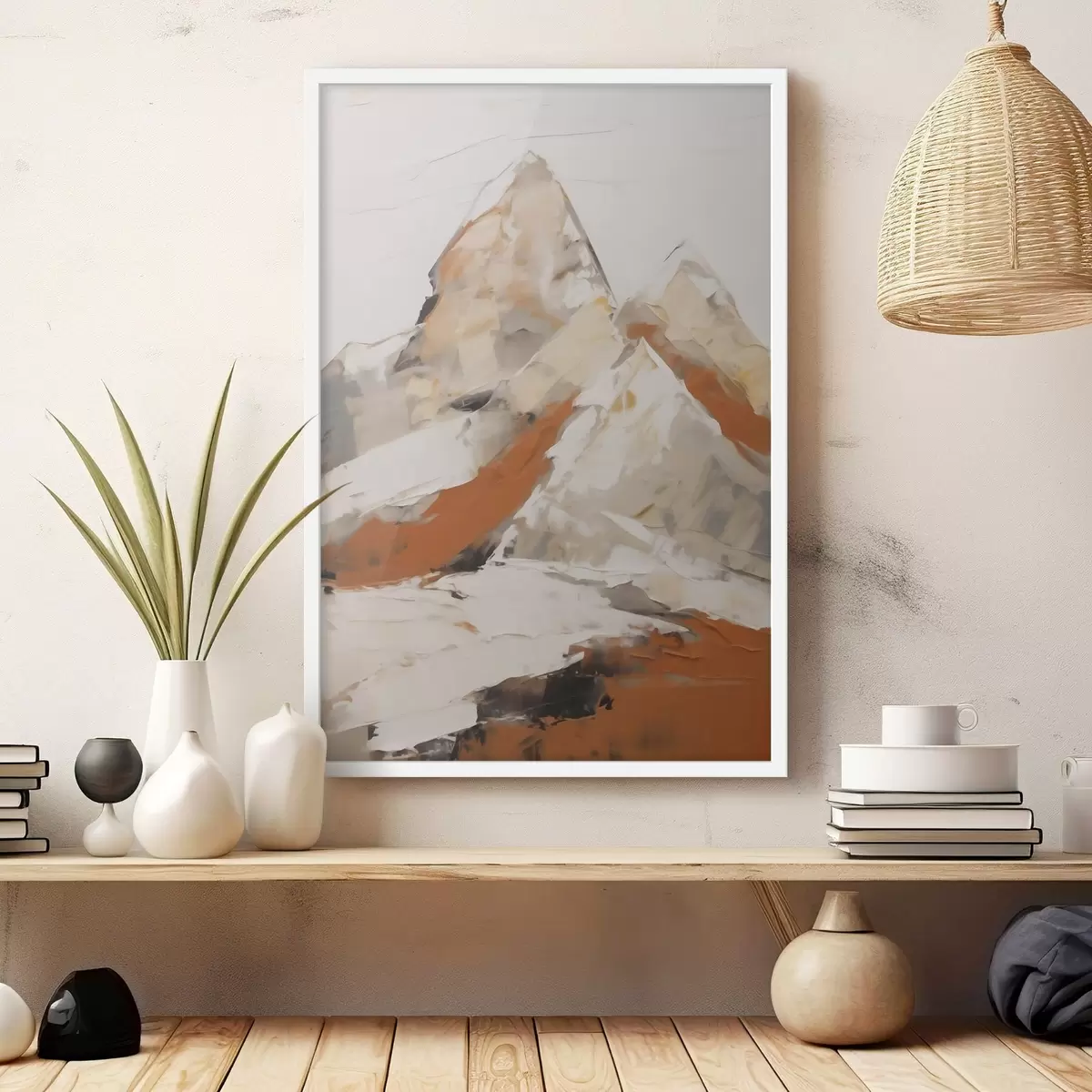 Poster Munti abstracți, imitație a unui tablou f51126