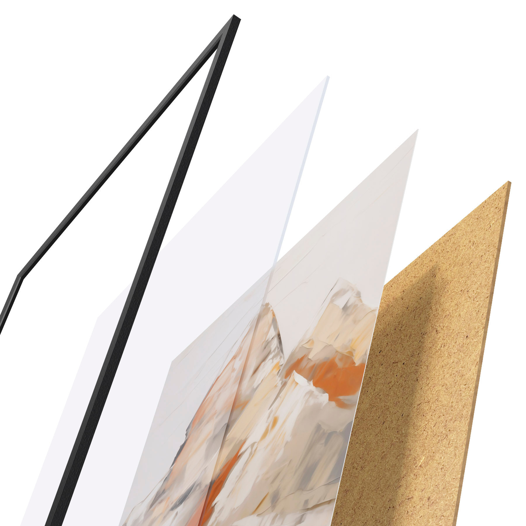 Poster Munti abstracți, imitație a unui tablou f51126