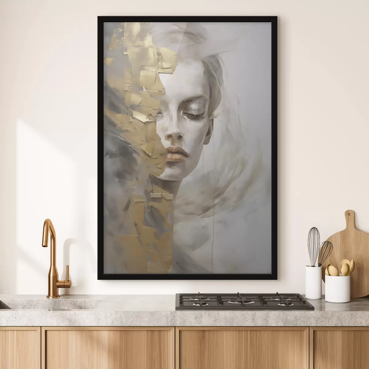 Poster Portret abstract, imitație a unui tablou f51129