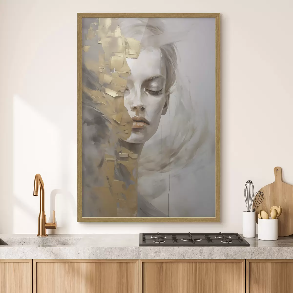 Poster Portret abstract, imitație a unui tablou f51129