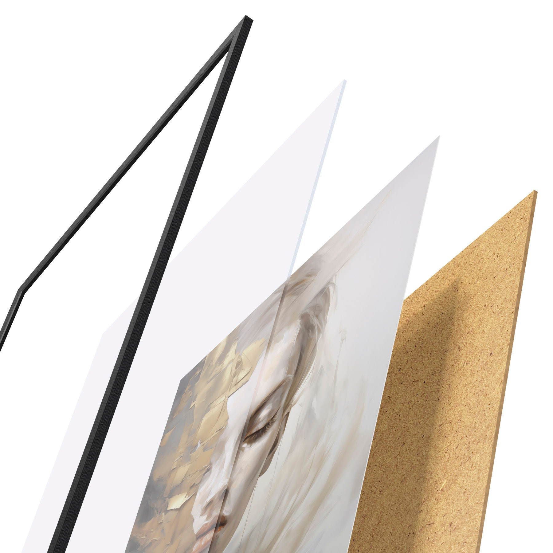 Poster Portret abstract, imitație a unui tablou f51129