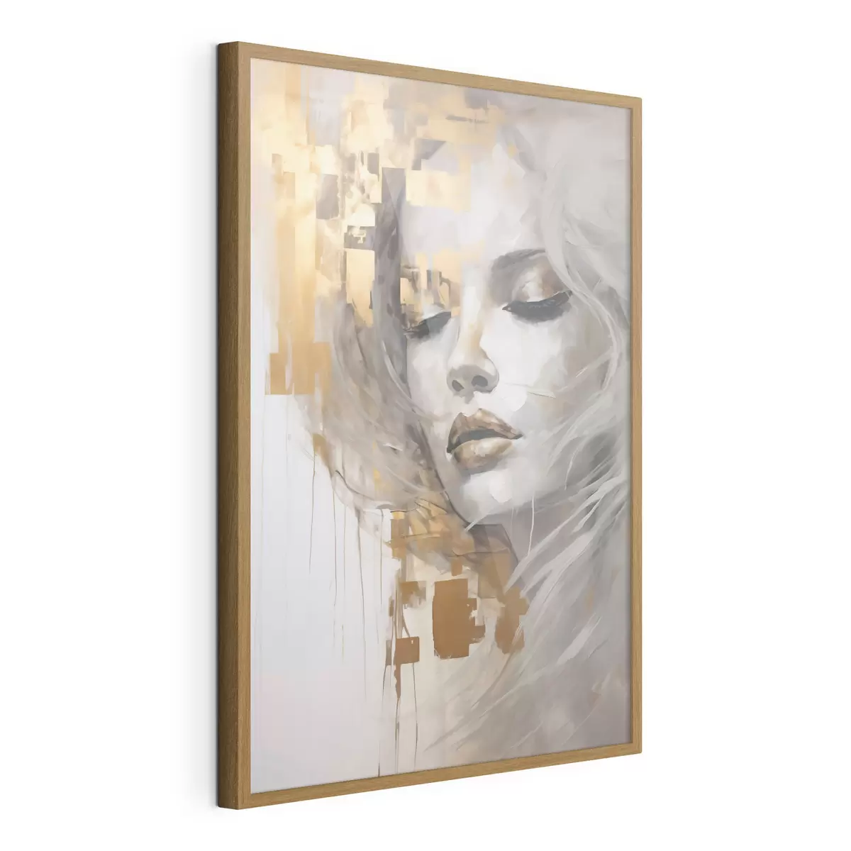 Poster Portret abstract al unei tinere, realizat în stilul unei picturi f51130