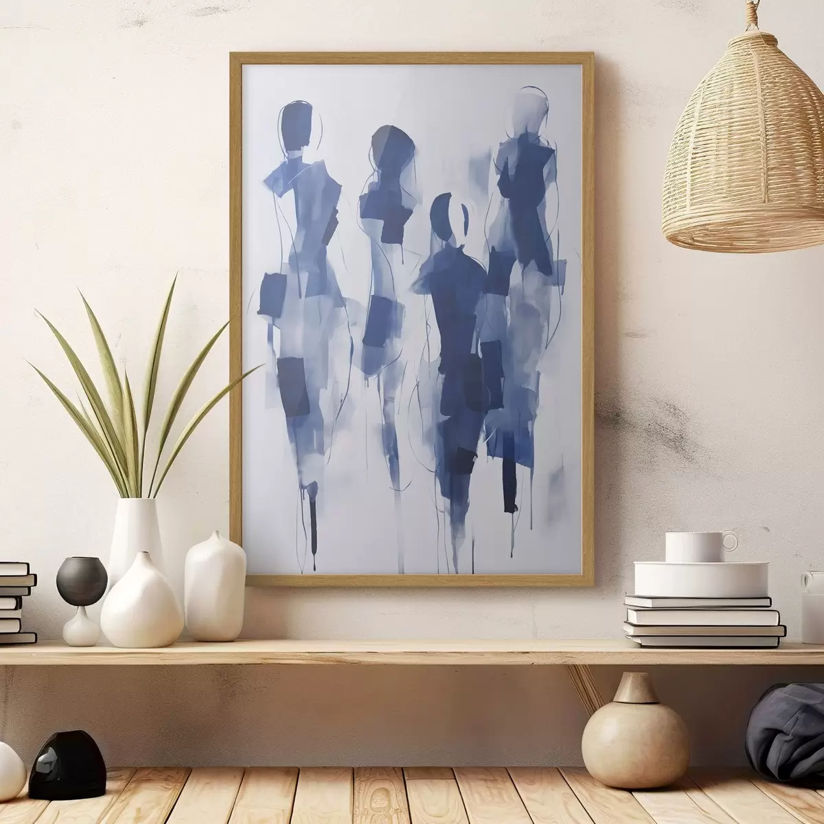 Poster Siluete abstracte, imitație de pictură f51131
