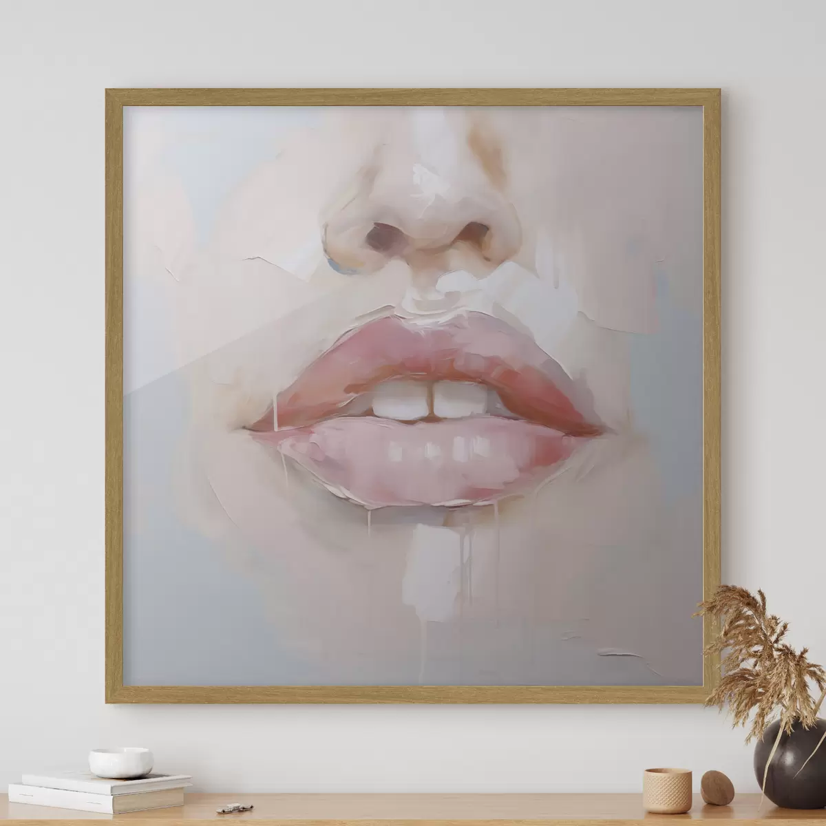 Poster Buzele, imitație după un tablou f51138