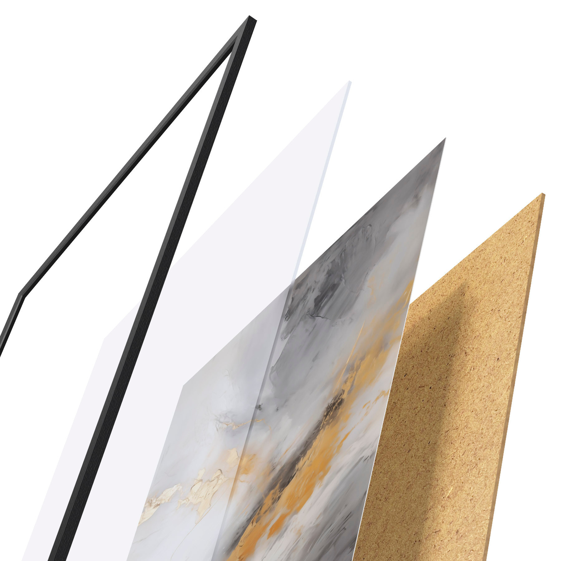 Poster Compoziție abstractă, imitație a unui tablou f51141