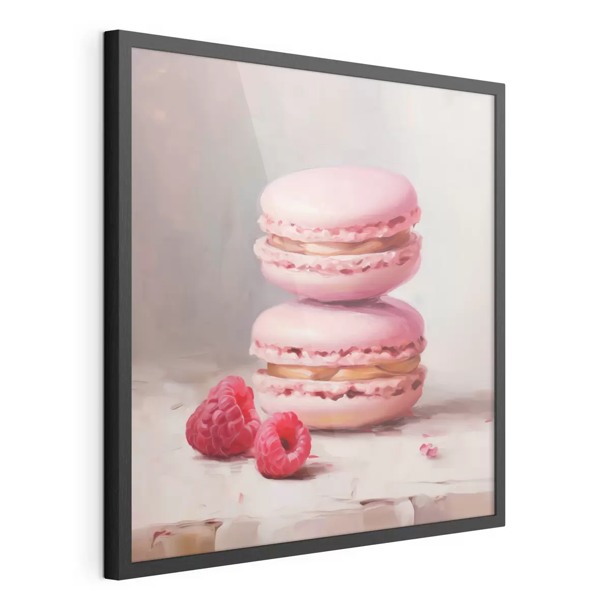 Poster Macarons și zmeură, imitație după un tablou f51144