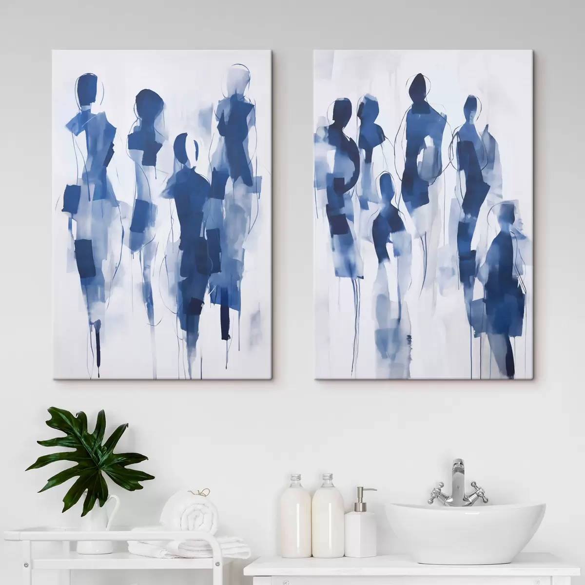 Tablouri Siluete abstracte, imitație de pictură m31097