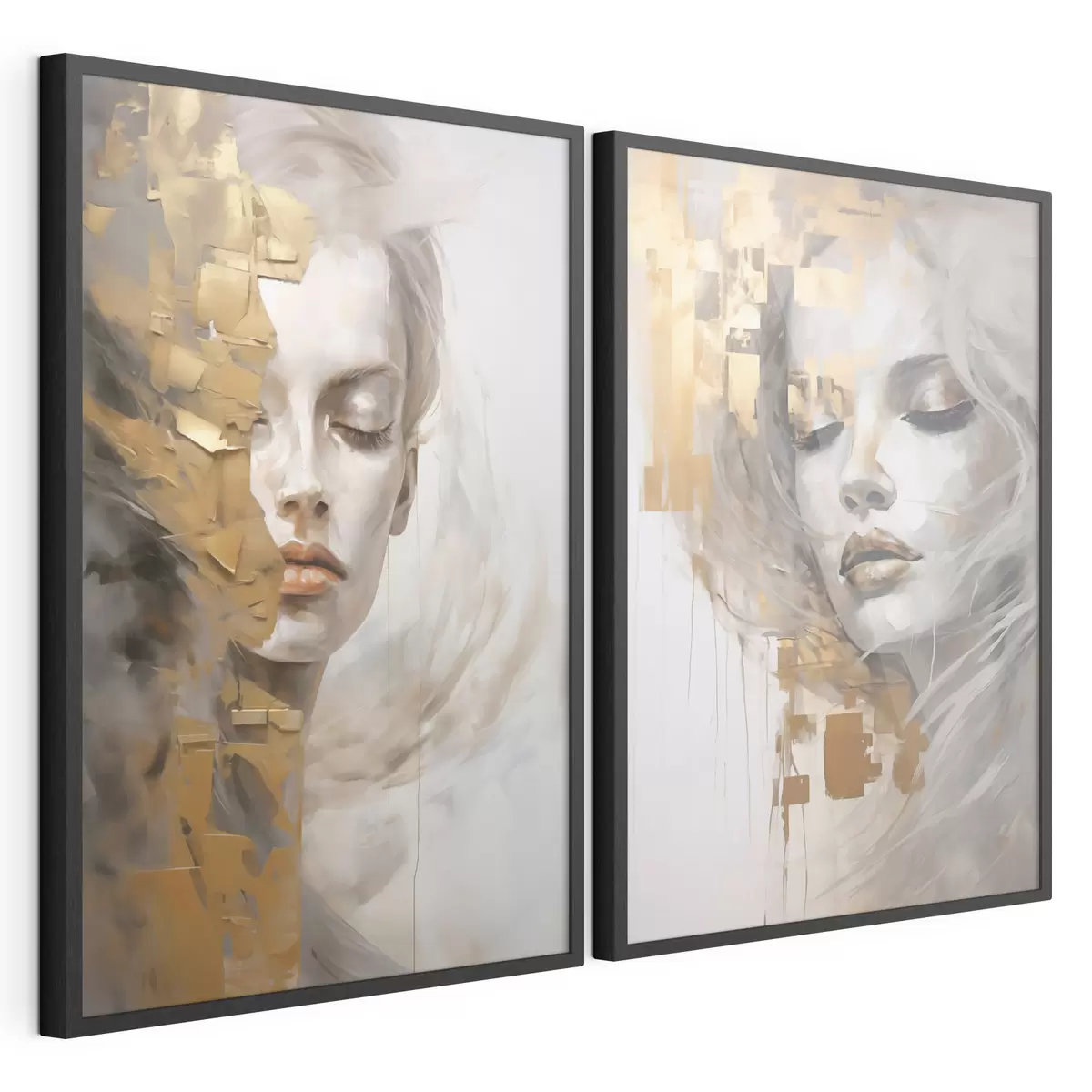 Poster Portret abstract, imitație a unui tablou d31096