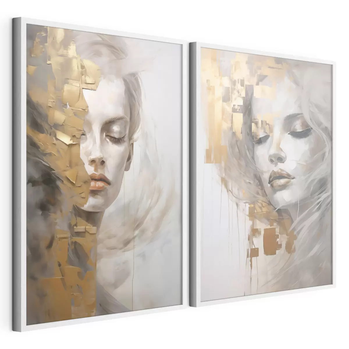 Poster Portret abstract, imitație a unui tablou d31096