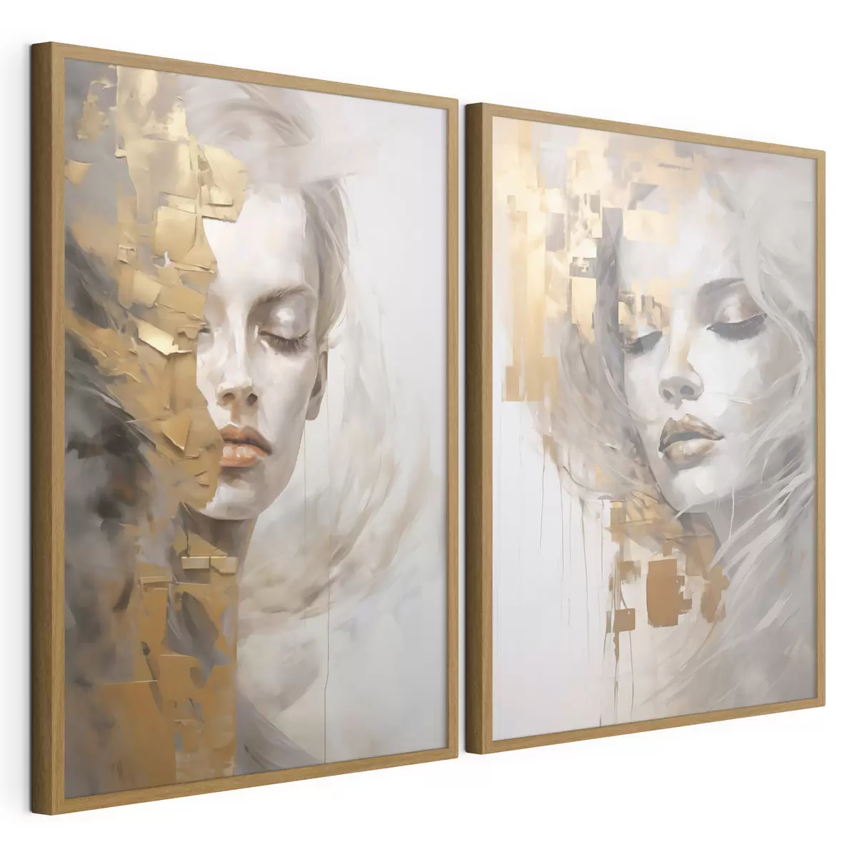 Poster Portret abstract, imitație a unui tablou d31096