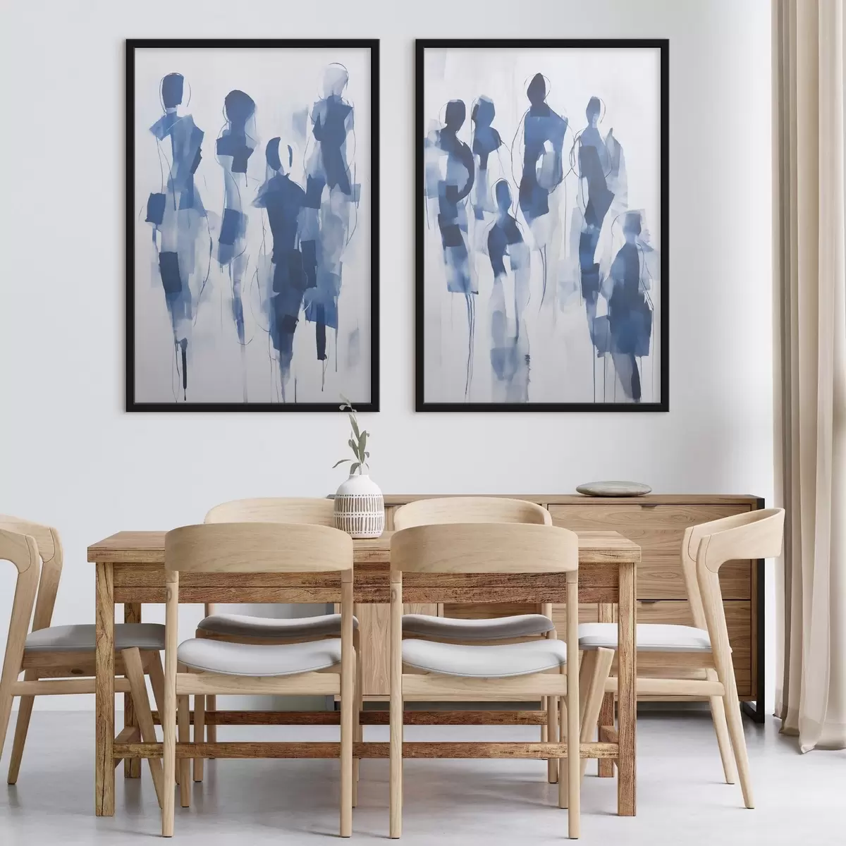 Poster Siluete abstracte, imitație de pictură d31097