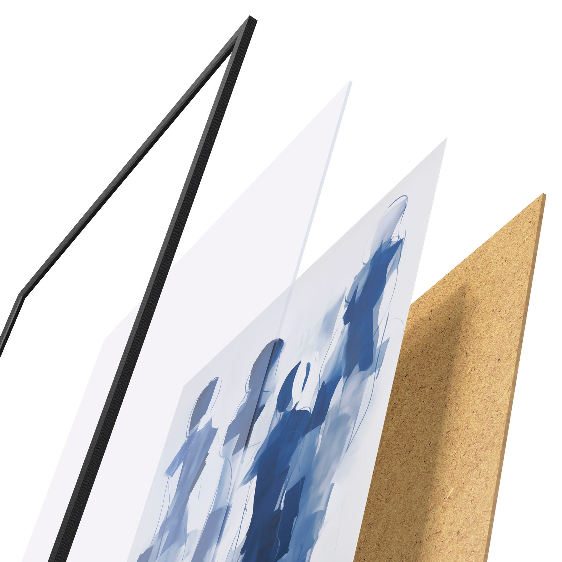 Poster Siluete abstracte, imitație de pictură d31097