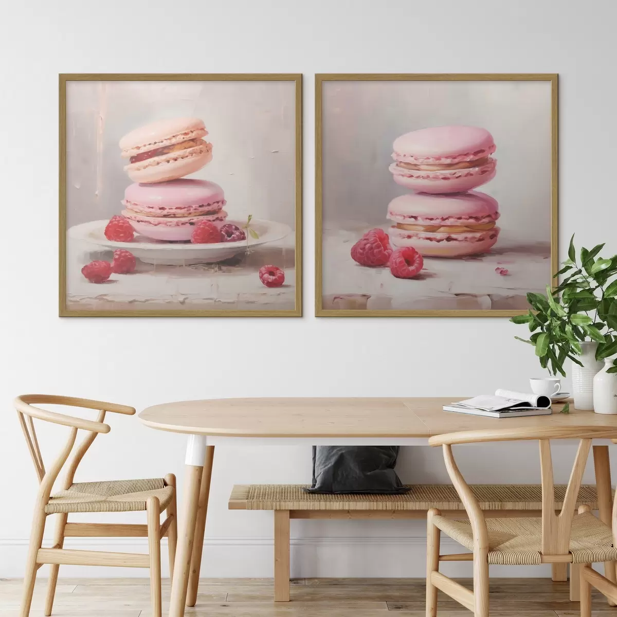 Poster Macarons și zmeură, imitație după un tablou d31103