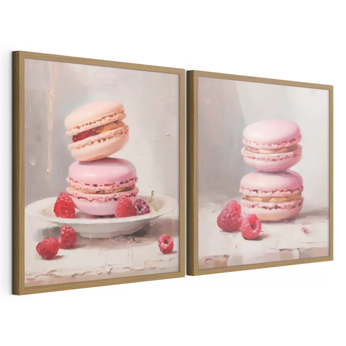 Poster Macarons și zmeură, imitație după un tablou d31103