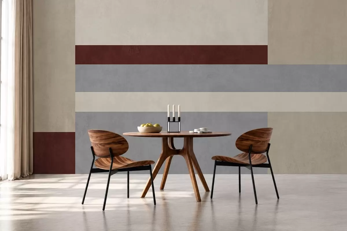 fototapet Geometrie abstractă cu blocuri de culoare burgund, gri și bej w05890v2