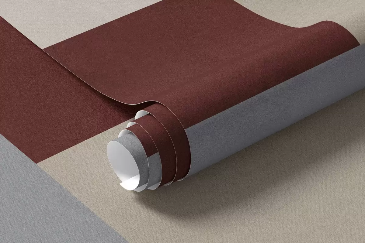 fototapet Geometrie abstractă cu blocuri de culoare burgund, gri și bej w05890v2
