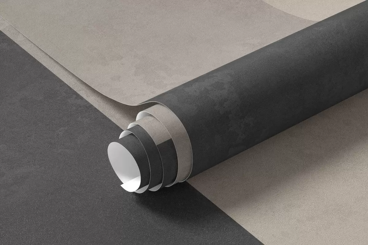 fototapet Geometrie abstractă cu blocuri bej și gri și o dungă închisă la culoare w05891