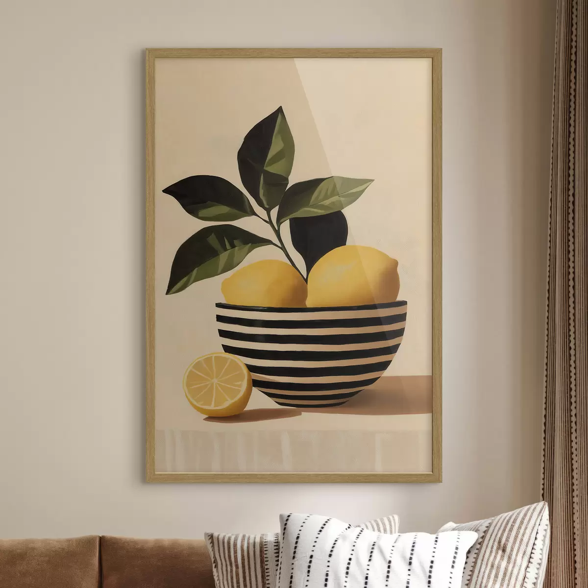 Poster Lămâi într-un bol cu dungi f51046