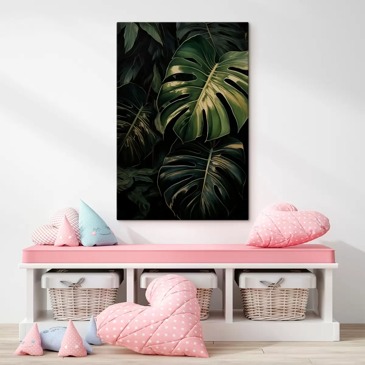 Tablouri Frunze lucioase de Monstera în „Dark Tropics” s51091